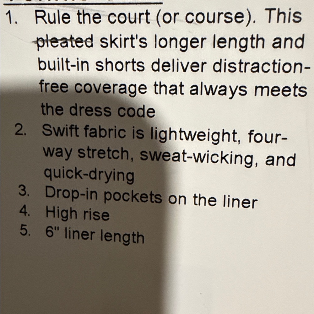 Lululemon Tennis Skirt Knee-Length - Picture 5 of 5